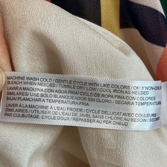 Eloquii Tiered Dress Size 20 Handkerchief Hem Multicolored Lined - Picture 7 of 8